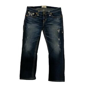 BIG STAR WOMEN’S CROP DISTRESSED JEANS SZ 30 I 24” LENGTH